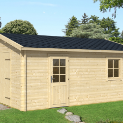 Gram garage med 40mm godstykkelse p 24,7m2 i ubehandlet tr