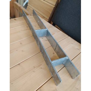 6x H-stolpefod til 70x70mm varmgalvaniseret