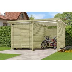 Bravo budget redskabsskure med fladt tag