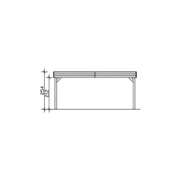 Platinklasse: Hjemsted Premium dobbeltcarport med fladt tag 557x555cm (BxL)