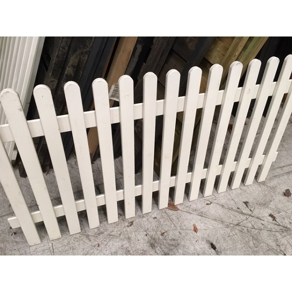 1 stk. Retro stakithegn i hvid 150x80cm (BxH) - Outlet