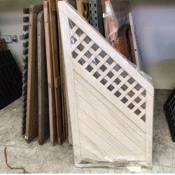 Lugano hegn hvid med espalier 90x180/90cm - Outlet