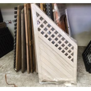 Lugano hegn hvid med espalier 90x180/90cm - Outlet