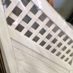 Lugano hegn hvid med espalier 90x180/90cm - Outlet