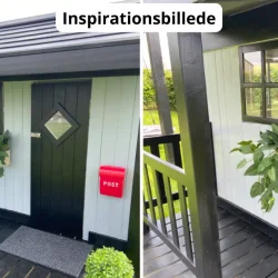 Legehus Ida  klassisk trlegehus i nordisk design gr og hvid