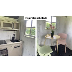 Legehus Ida  et klassisk trlegehus i smuk gr og hvid