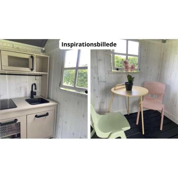 Legehus Ida  et klassisk trlegehus i smuk gr og hvid