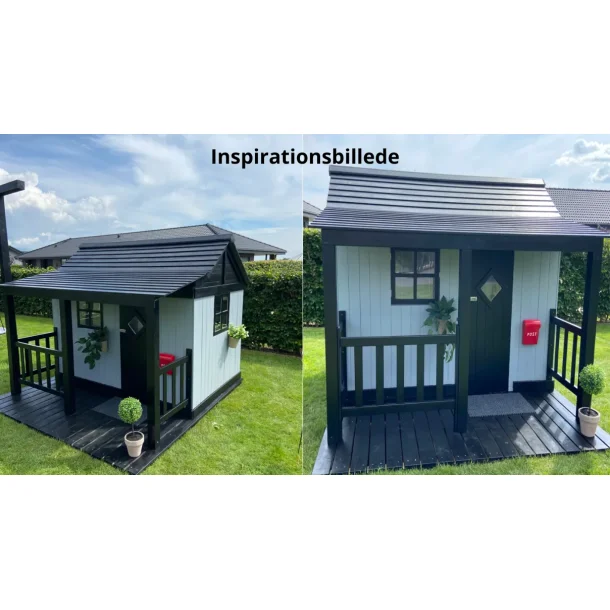 Legehus Ida  et klassisk trlegehus i smuk gr og hvid