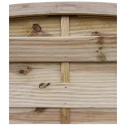 Lamelhegn 180 x 180/160cm med bue  model Kampen inkl. trstolper 