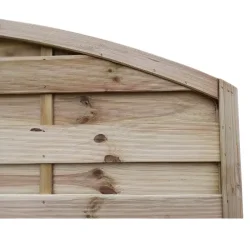 Lamelhegn 180 x 180/160cm med bue  model Kampen inkl. trstolper 