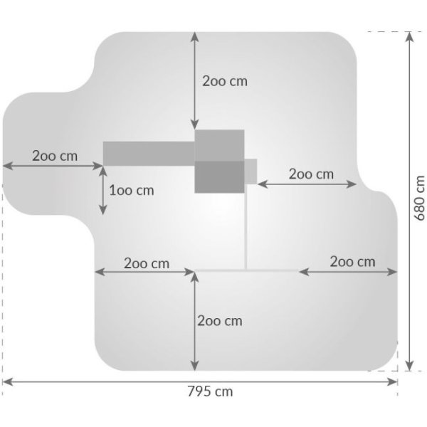 Kapow model 2 legetrn i gr og hvid med gyngestativ inkl. rutsjebane og klatrevg