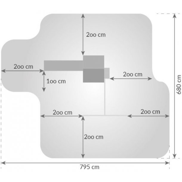 Kapow model 2 legetrn i gr og hvid med gyngestativ inkl. rutsjebane og klatrevg