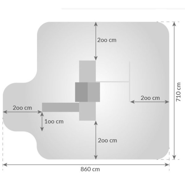 Kapow model 3 legetrn i gr og hvid med gyngestativ inkl. rutsjebane og klatrevg