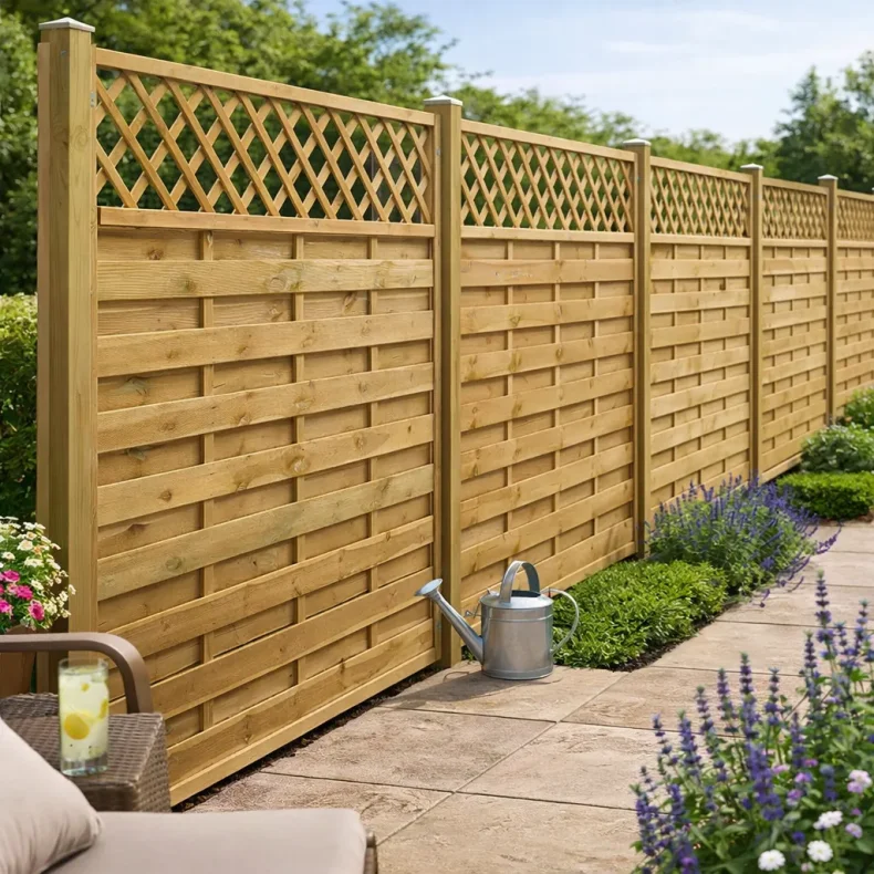 Lamelhegn med espalier -  model Toftlund  - S�lvklasse