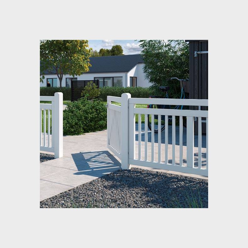 Linea facadehegn i hvid 150x80cm 