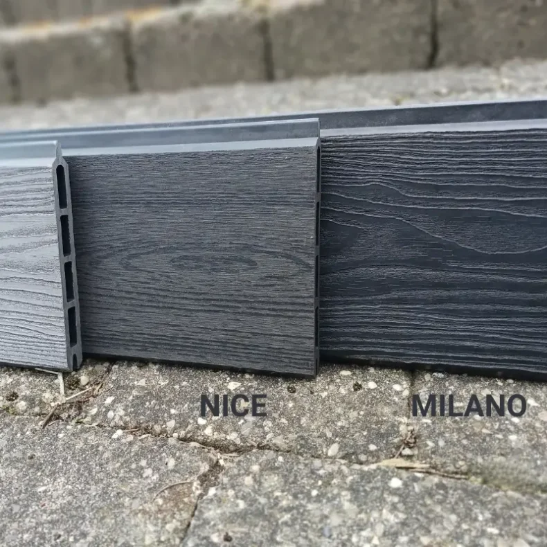 Kompositbrt i sort 180x16x2cm (LxHxT) - model Milano