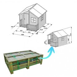 Maja legehus i tr med veranda  et hyggeligt fristed til leg og kreativitet