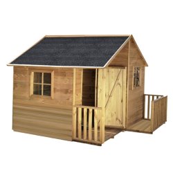 Maja legehus i tr med veranda  et lyst og hyggeligt sted til leg og fantasi - Slvklasse