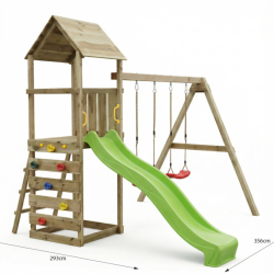 MaxPlay 2.2 leget�rn med to gynges�der, rutsjebane og klatrev�g