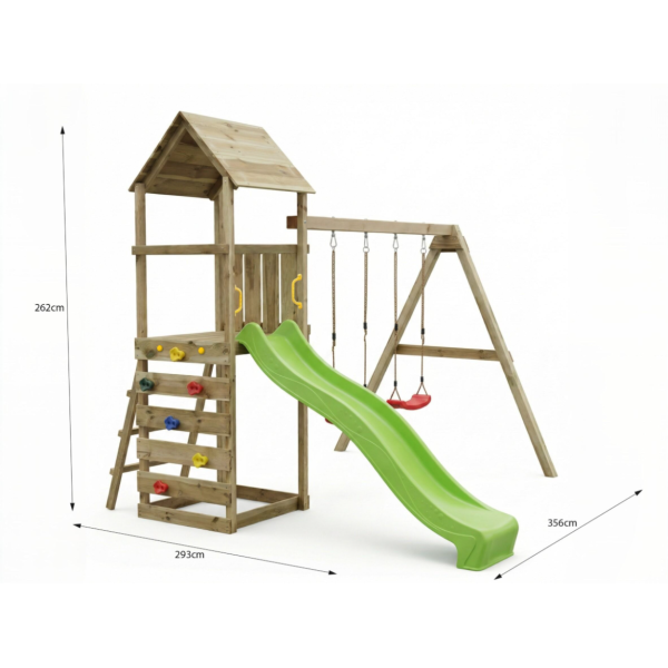 MaxPlay 2.2 leget�rn med to gynges�der, rutsjebane og klatrev�g