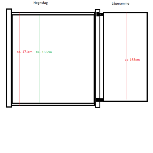 Nice komposithegn med aluminiumsstolper - Guldklasse