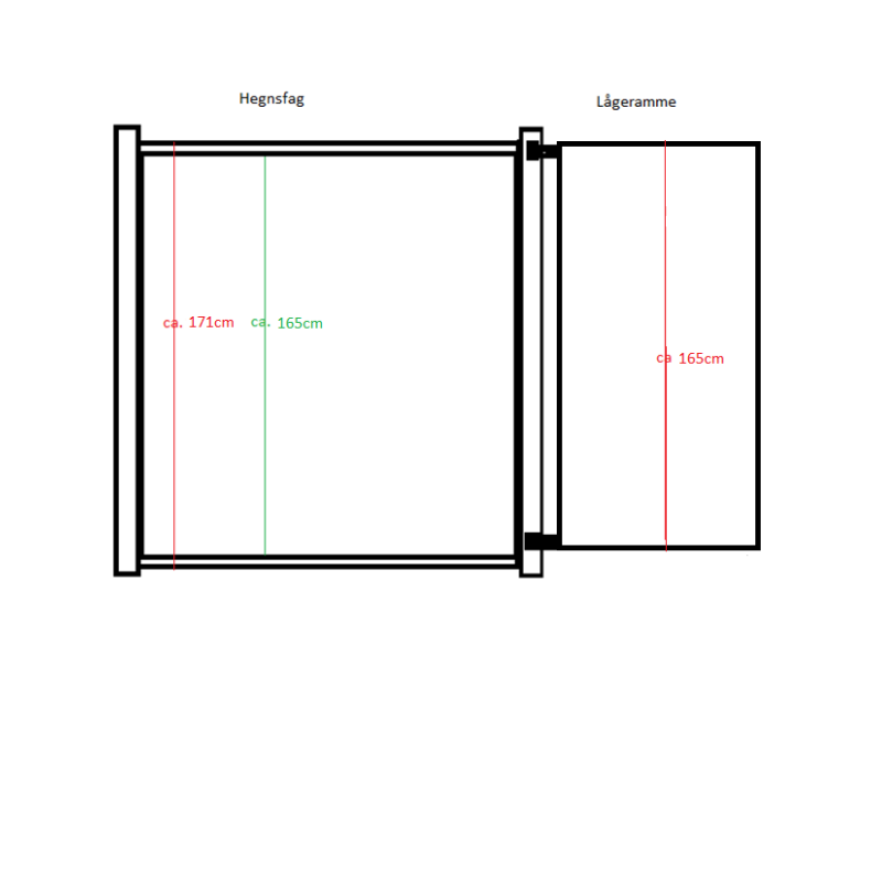 Nice komposithegn med alu stolper - Guldklasse