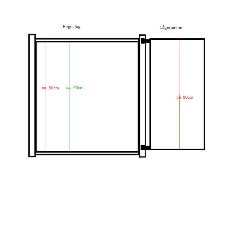 Milano kompositlge i alu antracitfarvet inkl. beslag og stolper 90cm i bredden x den valgte hjde