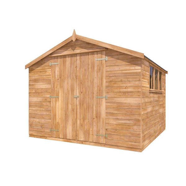 Outlet Noa redskabsskur i trykimprgneret tr 9m2: Platinklasse (skader p 2 brdder)