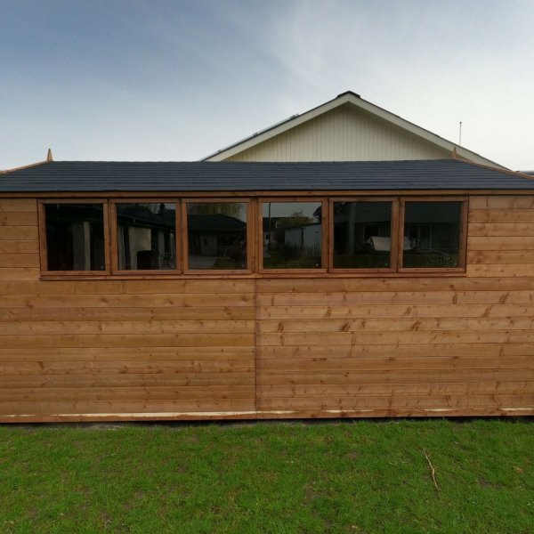 Noa redskabsskur i trykimprgneret tr 14,4 m2: Platinklasse