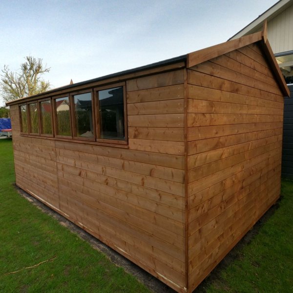 Noa redskabsskur i trykimprgneret tr 14,4 m2: Platinklasse