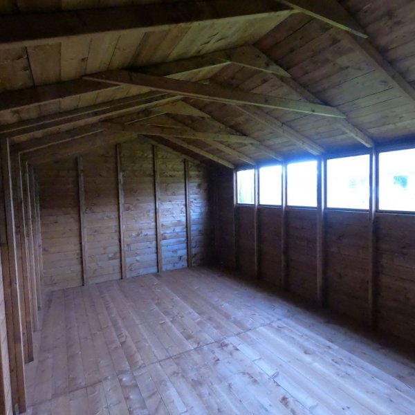 Noa redskabsskur i trykimprgneret tr 14,4 m2: Platinklasse