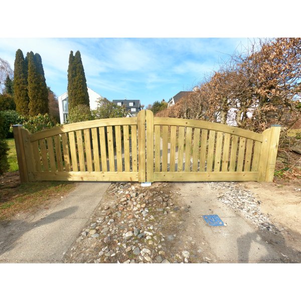 Norderney dobbeltlge i trykimprgneret 300x90/80/120cm (BxH)