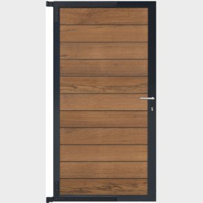 Thermo Limba lge i alu antracitfarvet inkl. beslag og stolper 90x180cm (BxH)