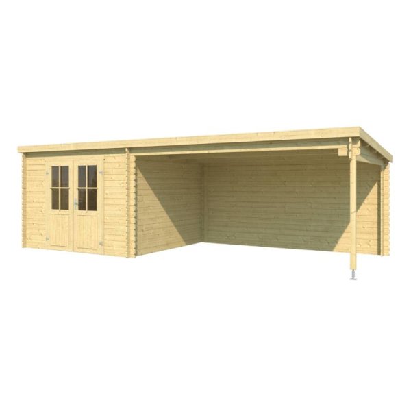 Redskabsskur model Sebbelev 7,8 m&sup2; + udhng 10,76 m&sup2; - Guldklasse