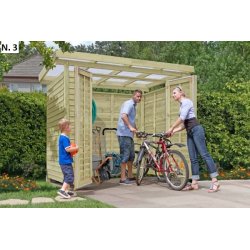 Bravo budget redskabsskure med fladt tag