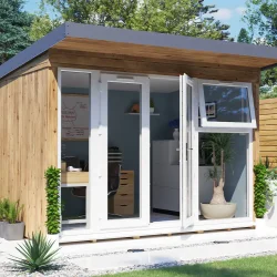 Dominator isoleret hjemmekontor 3,5x2,5m BxD på 8,7m2 - (model 2)