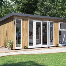 Dominator isoleret hjemmekontor 5,5x3,5m BxD på 19m2 - (model 4)