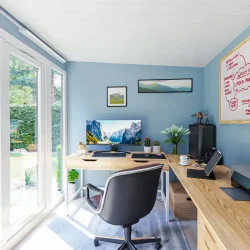 Dominator isoleret hjemmekontor 3,5x2,5m BxD på 8,7m2 - (model 2)