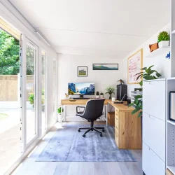 Dominator isoleret hjemmekontor 5,5x2,5m BxD på 13,75m2 - (model 3)