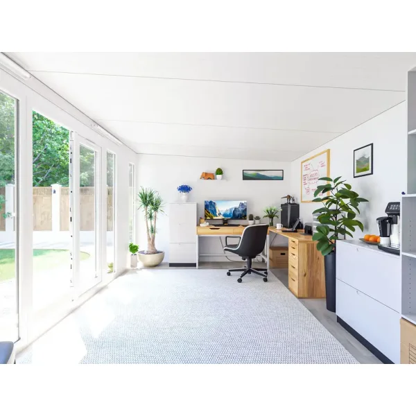 Dominator isoleret hjemmekontor 5,5x3,5m BxD på 19m2 - (model 4)