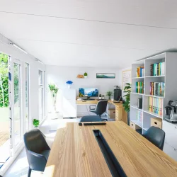 Dominator isoleret hjemmekontor 7,5x3,5m BxD p 26m2 - (model 5)