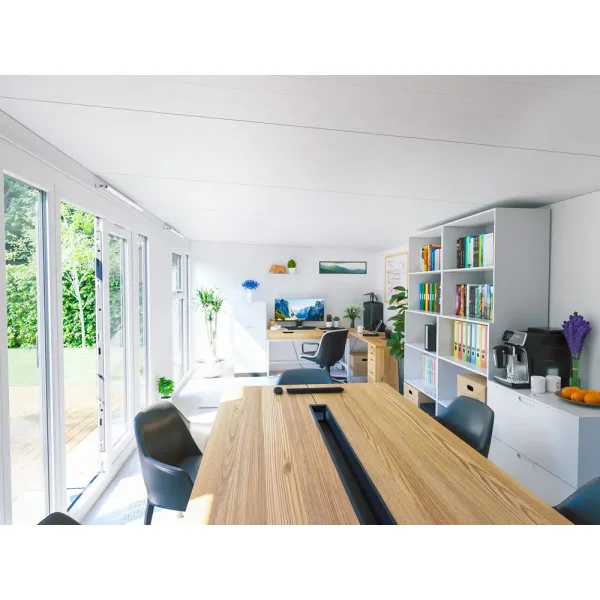 Dominator isoleret hjemmekontor 7,5x3,5m BxD p 26m2 - (model 5)