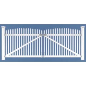 PVC Skagen dobbeltlge bue opad med smalle stave i (150x150) x 80cm (BxH)