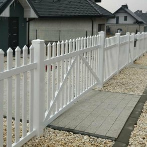 PVC Skagen dobbeltlge med brede stave i (150x150) x 80cm (BxH) (RESTSALG)