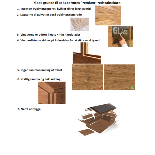 Noa redskabsskur i trykimprgneret tr 14,4 m2: Platinklasse
