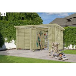 Bravo budget redskabsskure med fladt tag