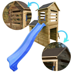 Roberto trlegehus &#150; solidt legehus med trn og masser af legemuligheder