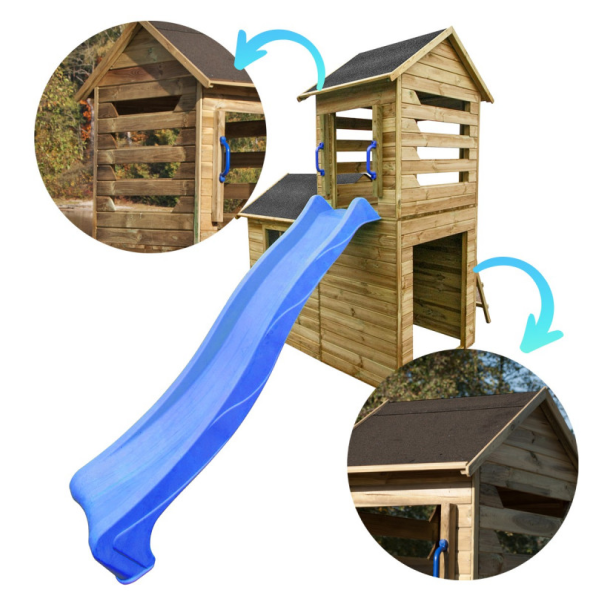 Roberto trlegehus  et solidt trnhus til leg, udsigt og eventyr