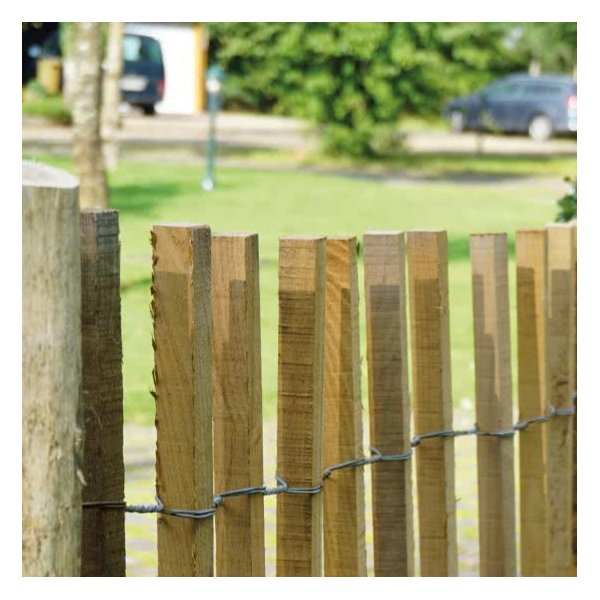 Rustikt rullehegn i robinietr model "Rorup" 500x90cm (BxH)