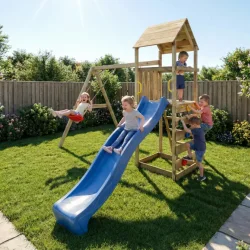 MaxPlay 2.2 leget�rn med to gynges�der, rutsjebane og klatrev�g